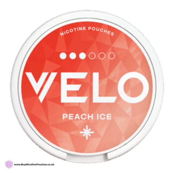 Peach Ice Nicotine Pouches by Velo 3Dots