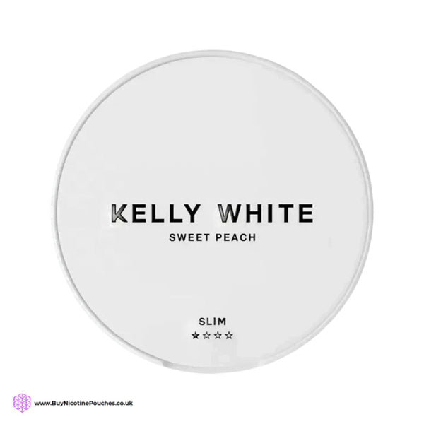 Sweet Peach Slim Nicotine Pouches by Kelly White