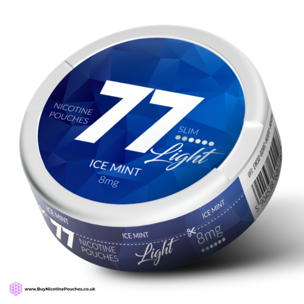 Ice Mint Light Nicotine Pouches By 77 8MG